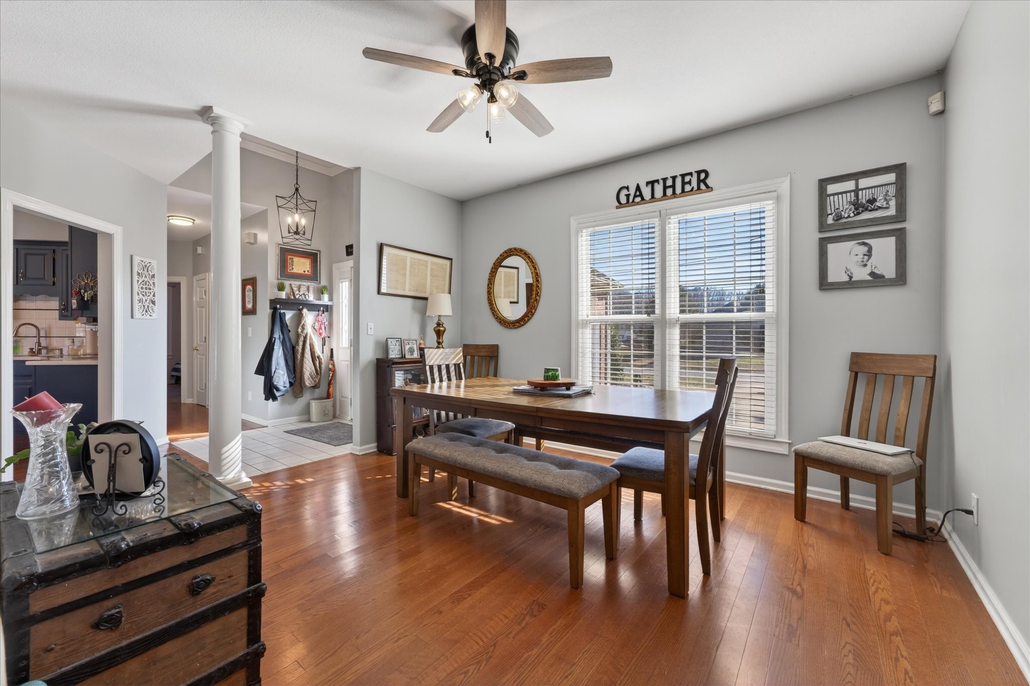 200 Cheshire Road Clarksville, TN 37043 - Photo 11 of 33 a view of a dining room with furniture window and wooden floor