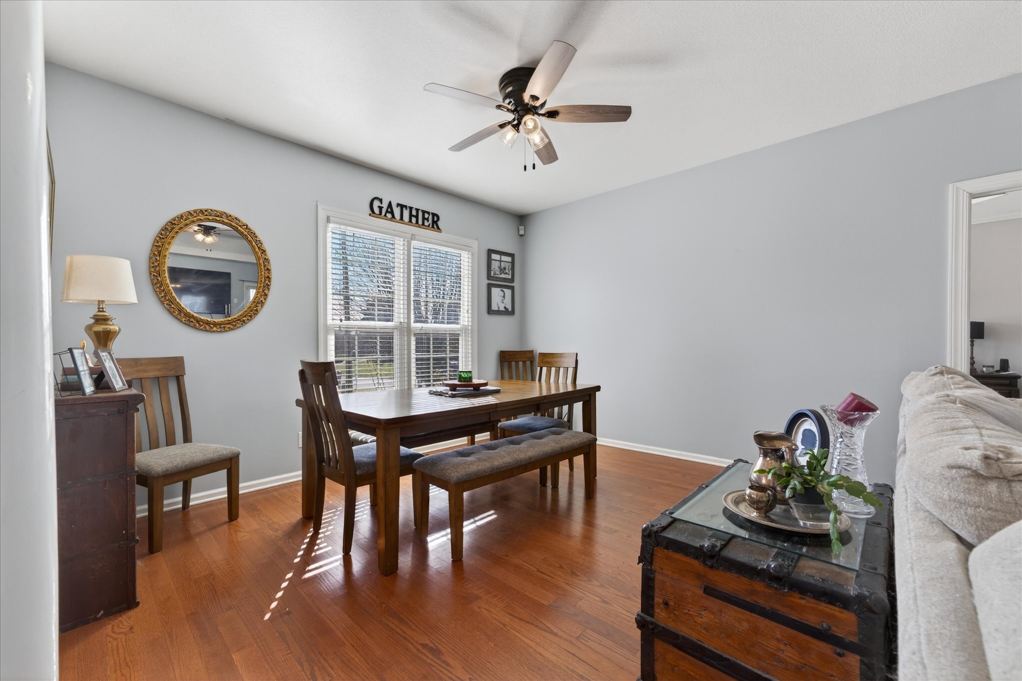 200 Cheshire Road Clarksville, TN 37043 - Photo 12 of 33 a view of a dining room with furniture and wooden floor