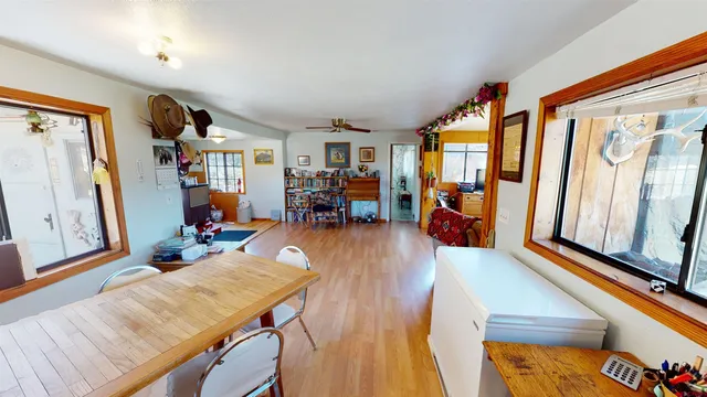 a kitchen with stainless steel appliances a refrigerator and a stove