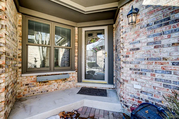 a view of front door of house