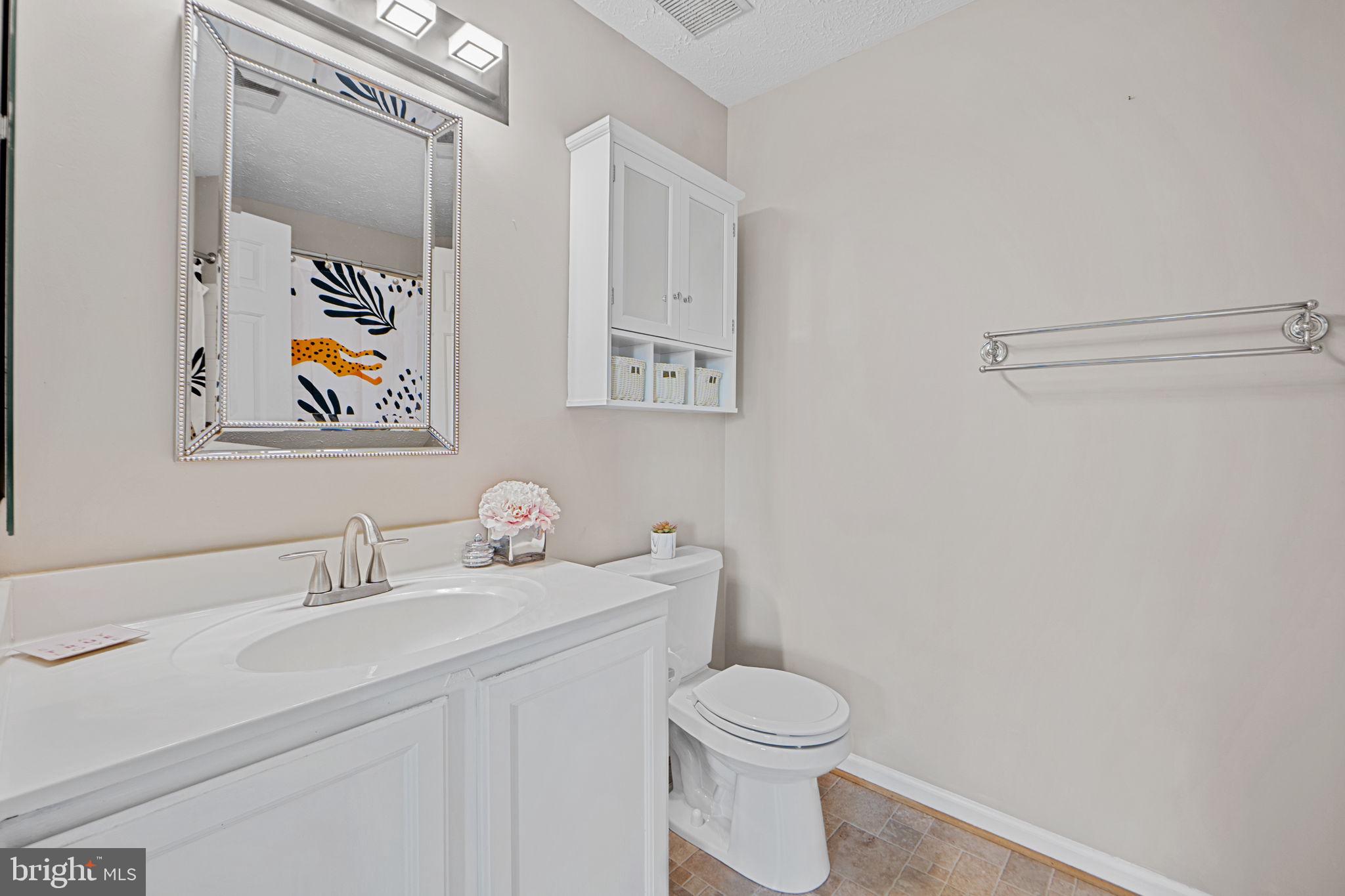 699 Winding Stream Way, Unit 203 Odenton, MD 21113 - Photo 23 of 41 a bathroom with a toilet a sink and mirror