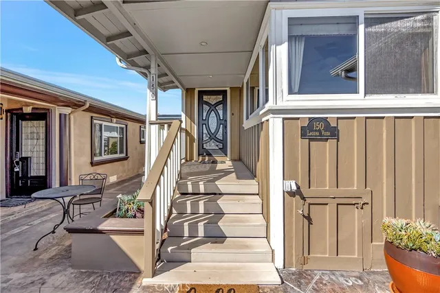 a view of front door of house