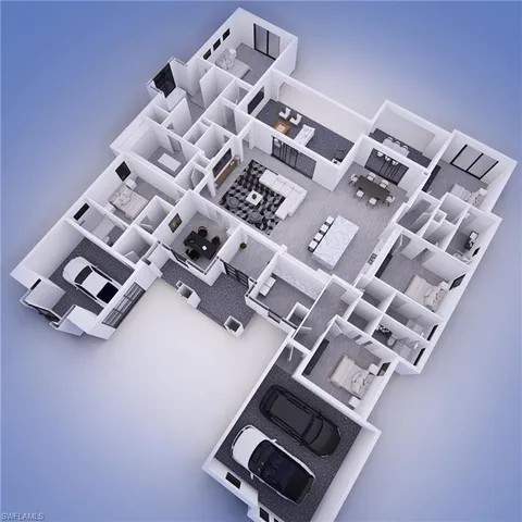 an aerial view of a house with a lake view