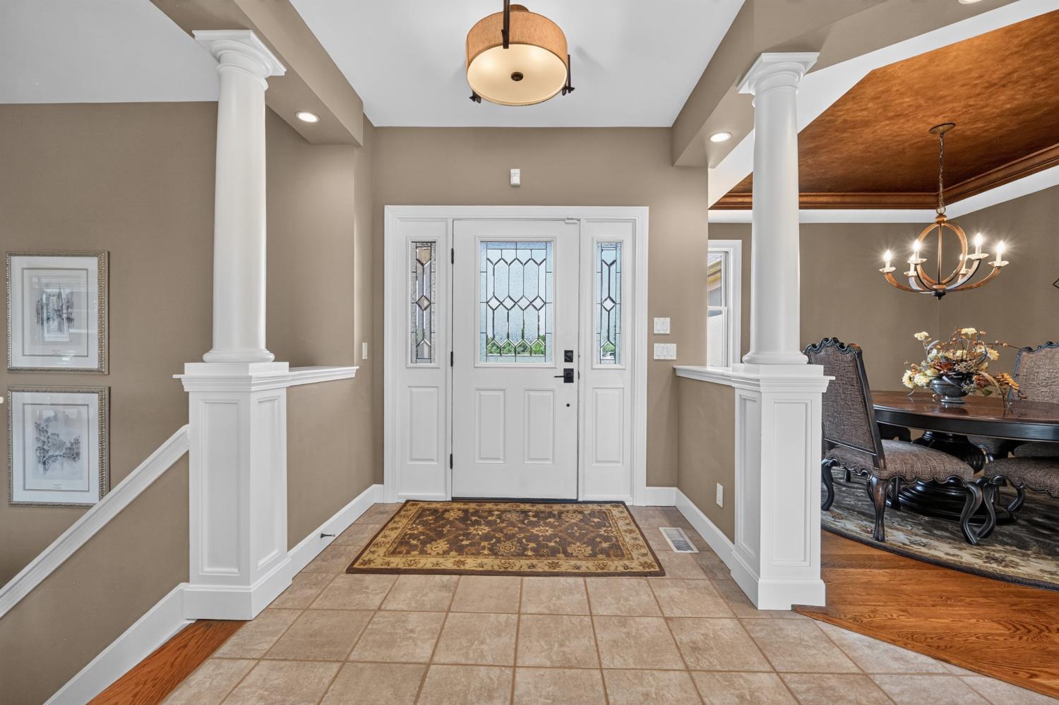 20980 State Line Road Lawrenceburg, IN 47025 - Photo 5 of 99 Foyer flanked by white pillars