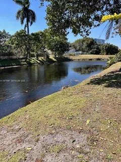 a view of a lake with houses