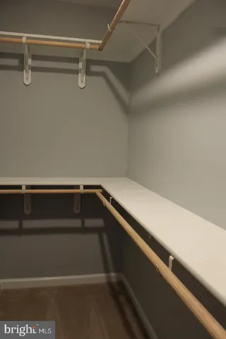 a close up view of racks on a wall