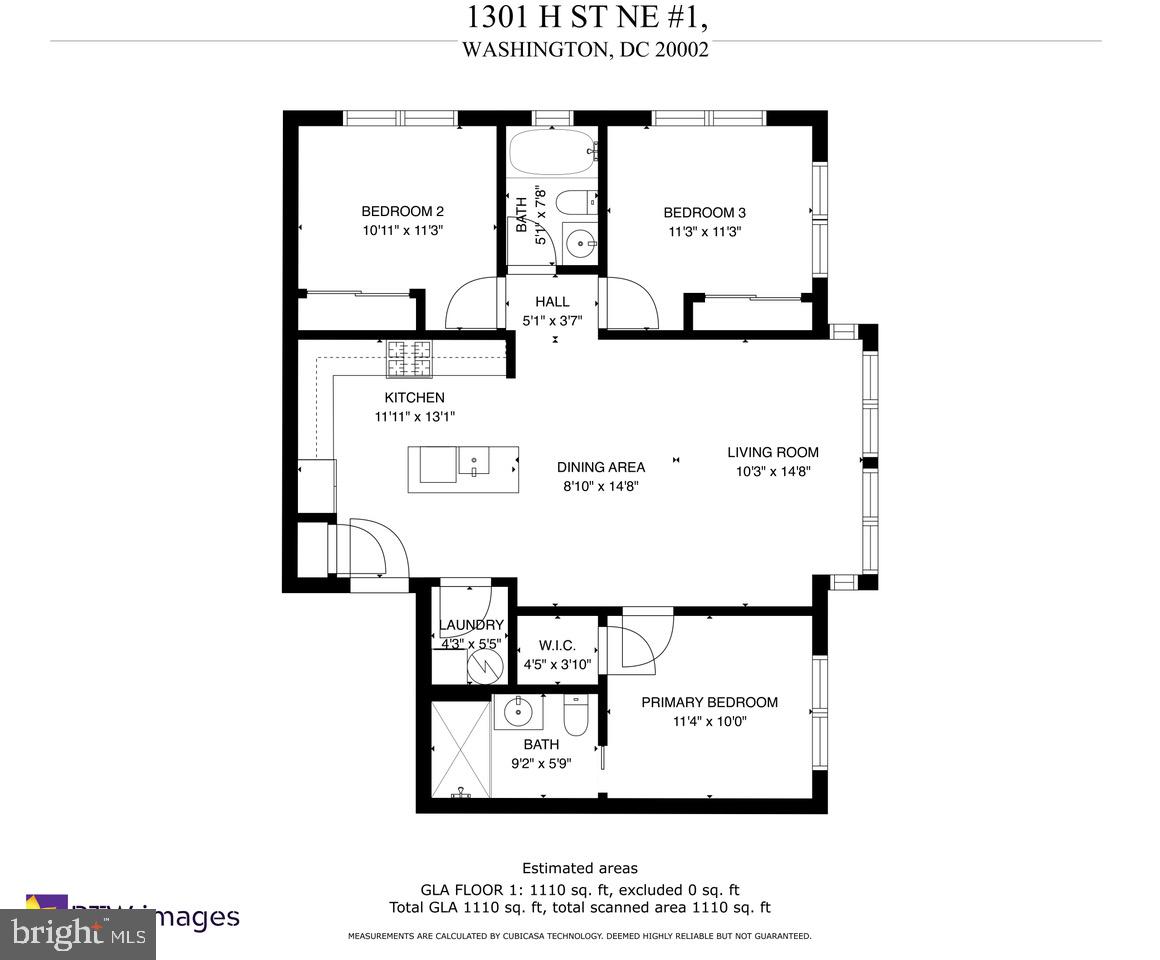1301 H Street Northeast, Unit 1 Washington, DC 20002 - Photo 39 of 39 Floor Plan.