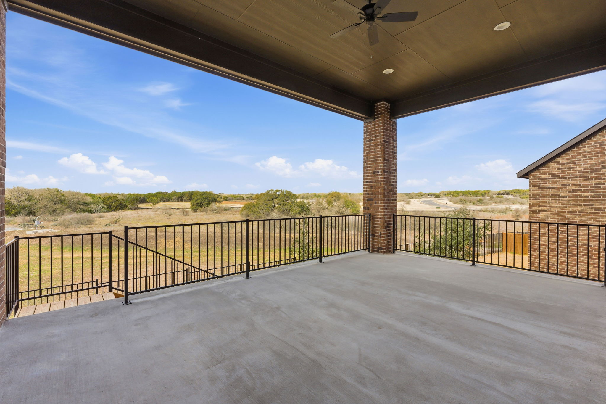 276 Prickly Poppy Loop Kyle, TX 78640 - Photo 3 of 38 View of patio with ceiling fan