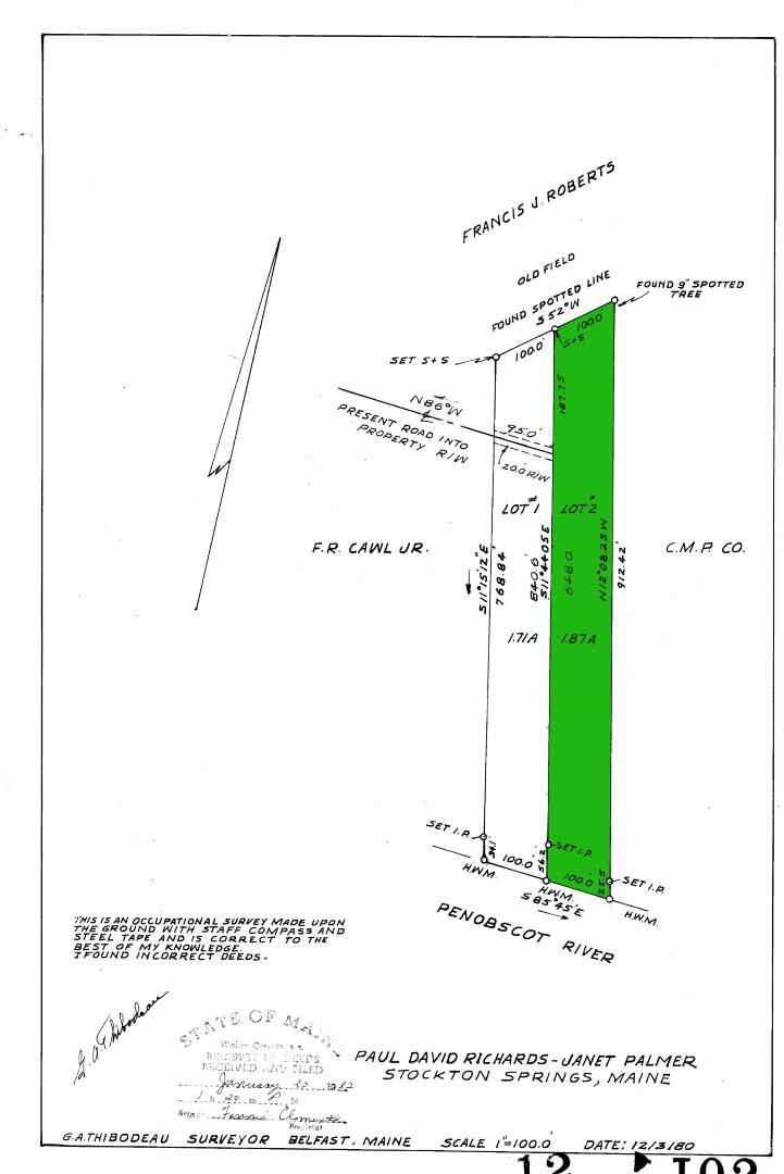 132 Pirates Cove Road Stockton Springs, ME 04981 - Photo 5 of 11 Survey Bk 12 Pg 102 PDF 2 (Large)