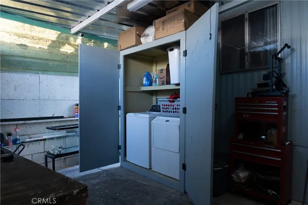 a view of storage and utility room