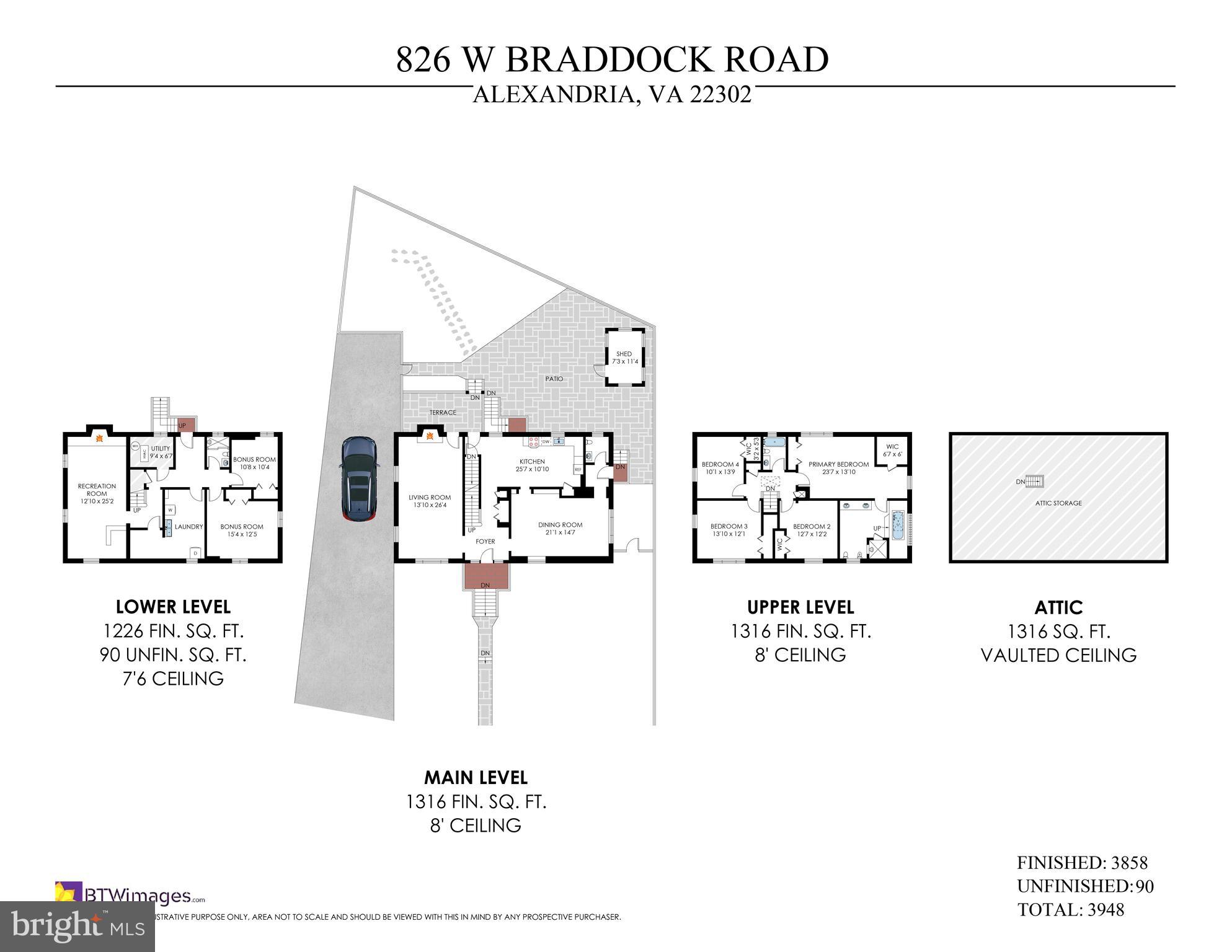 826 West Braddock Road Alexandria, VA 22302 - Photo 56 of 56 All floor plans