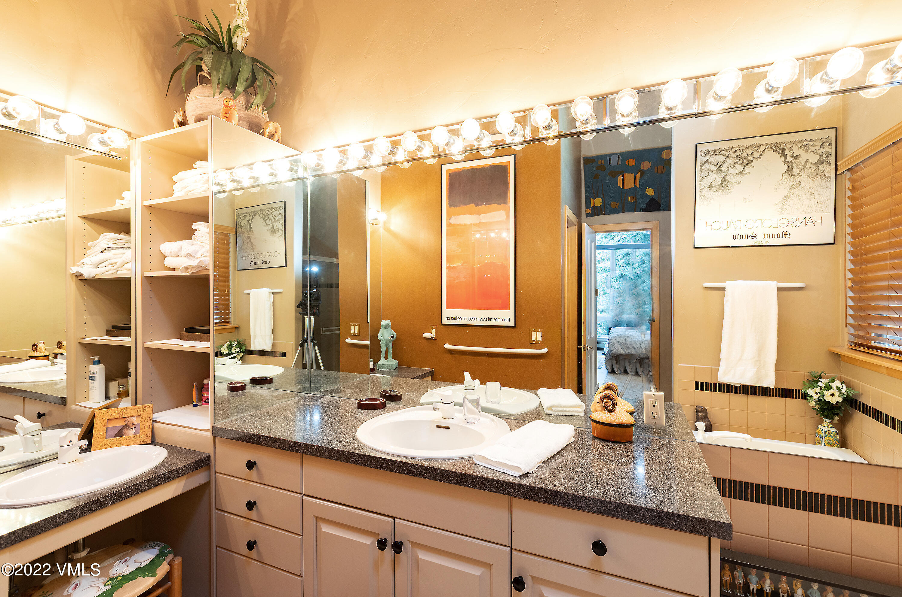 1850 South Frontage Road West, Unit 3 Vail, CO 81657 - Photo 12 of 28 a bathroom with a sink double vanity and a mirror