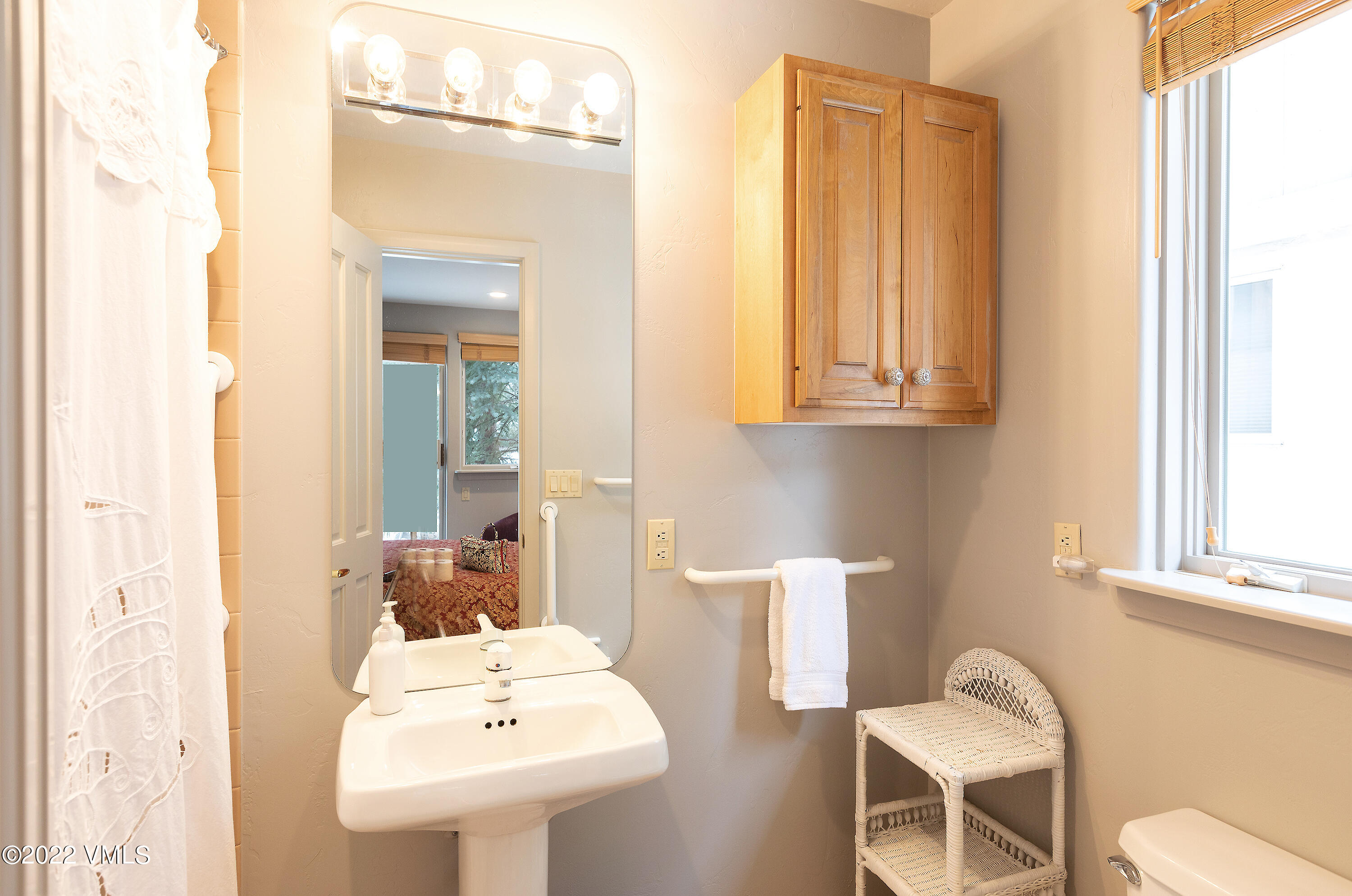 1850 South Frontage Road West, Unit 3 Vail, CO 81657 - Photo 18 of 28 a bathroom with a sink a toilet and mirror