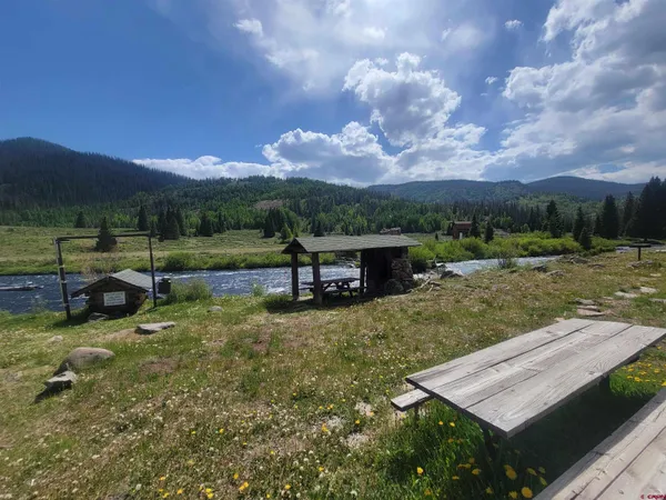 a view of a couches in a backyard