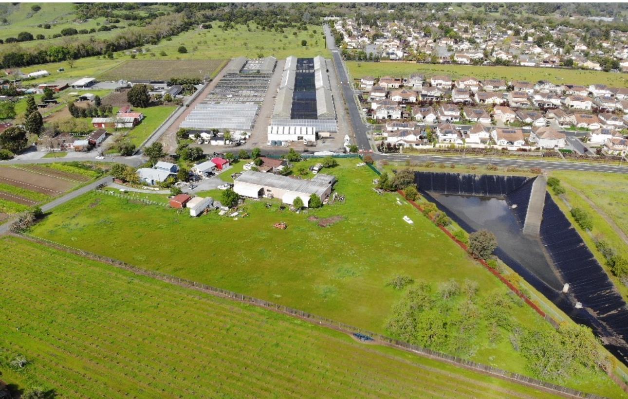 an aerial view of a city