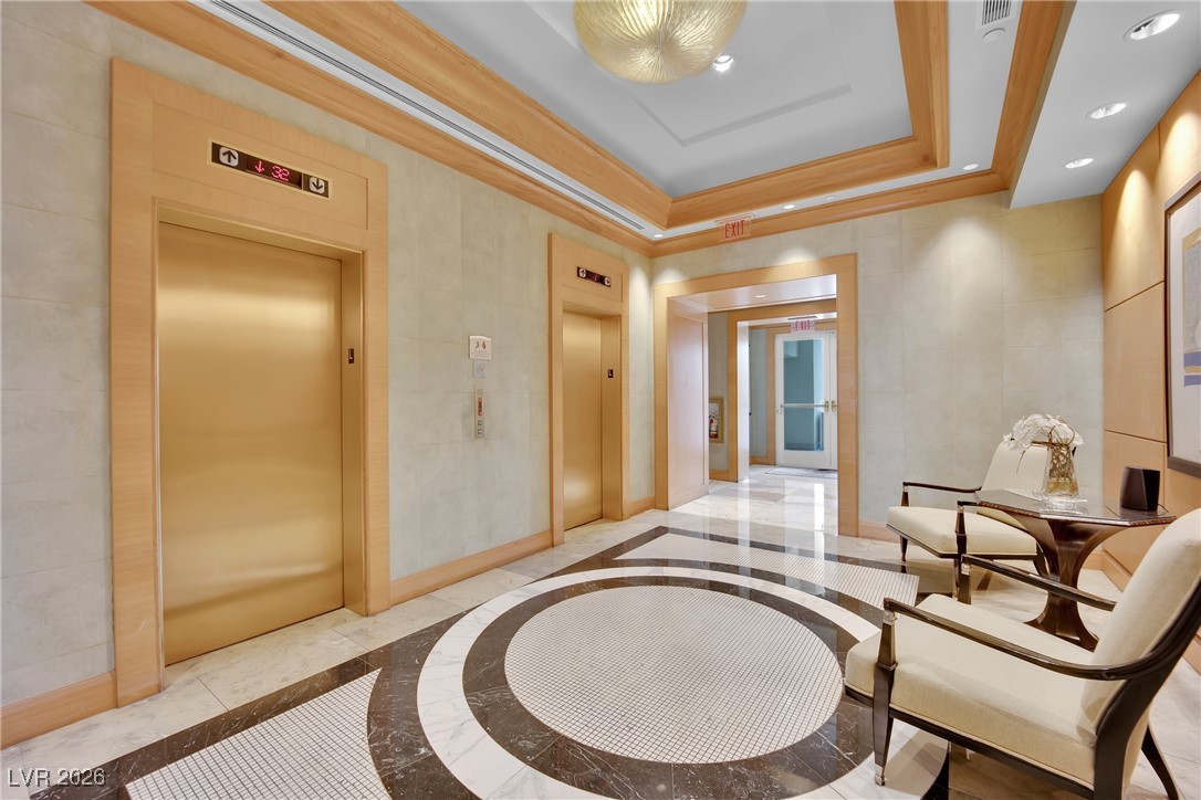 2777 Paradise Road, Unit 1803 Las Vegas, NV 89109 - Photo 46 of 48 Common area with ornamental molding and recessed lighting