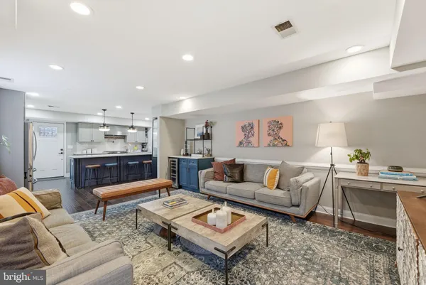 a workspace with a bookshelf