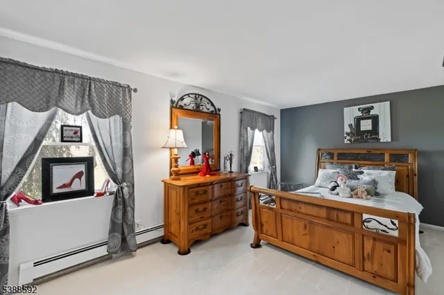 a bed room with furniture and a tv