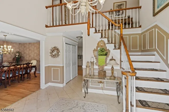 a view of front door and dining room