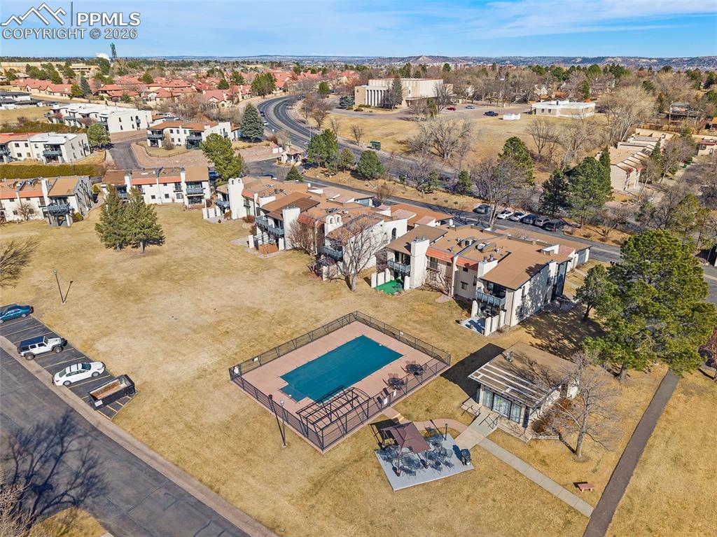 1010 Fontmore Road, Unit D Colorado Springs, CO 80904 - Photo 35 of 43 an aerial view of residential houses with outdoor space