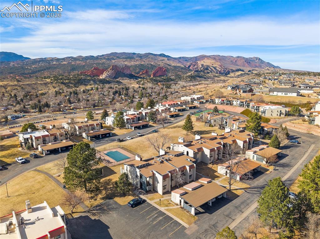 1010 Fontmore Road, Unit D Colorado Springs, CO 80904 - Photo 38 of 43 an aerial view of residential houses with outdoor space