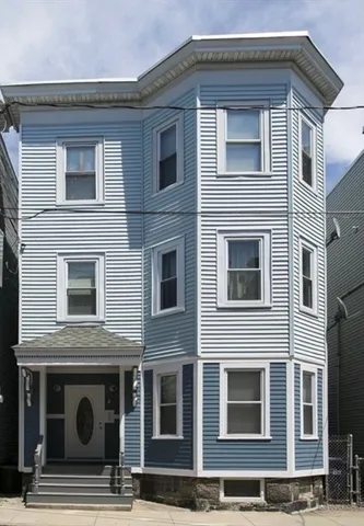 a front view of a building