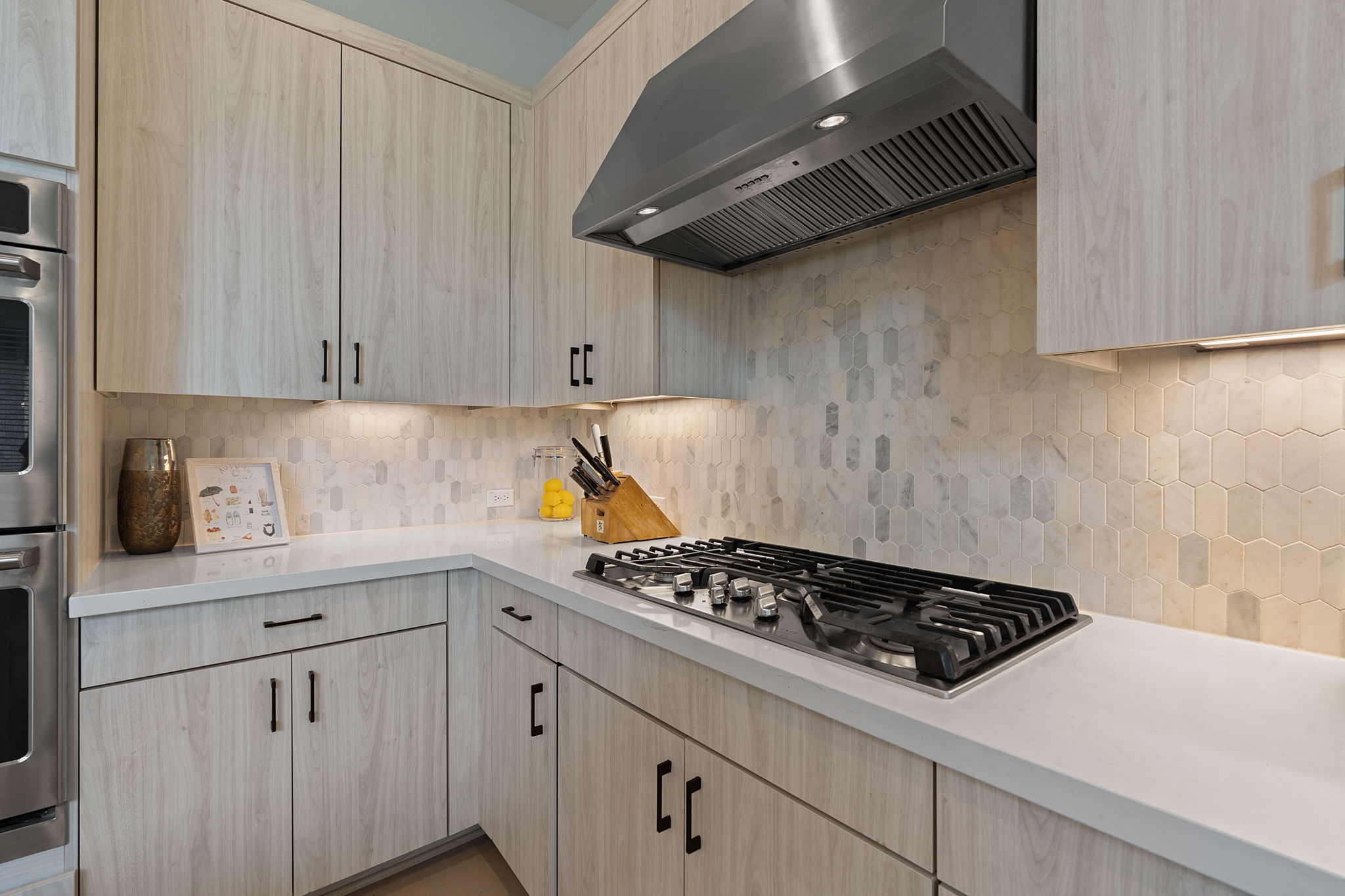 309 Pear Tree Lane Austin, TX 78737 - Photo 12 of 39 a kitchen with a stove and white cabinets