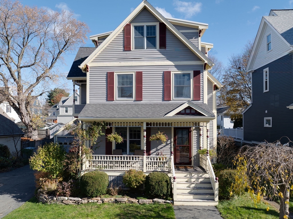 79 Florence Avenue Melrose, MA 02176 - Photo 1 of 35 a front view of a house with a yard