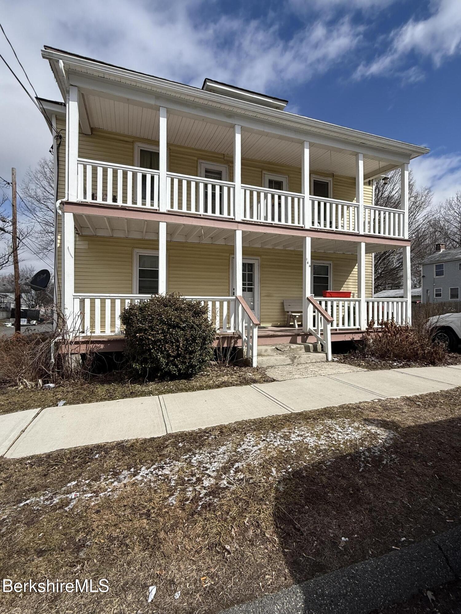 a front view of a house