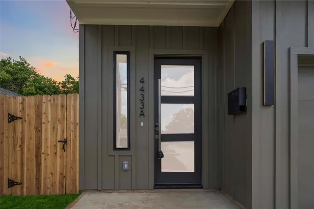 a view of front door