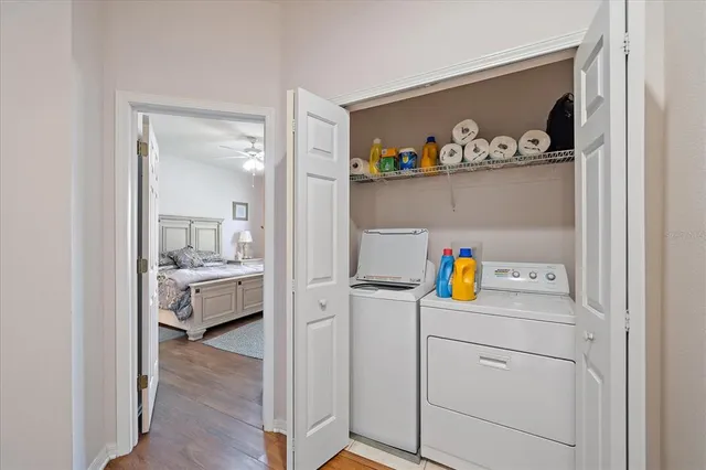 a view of utility room and washer