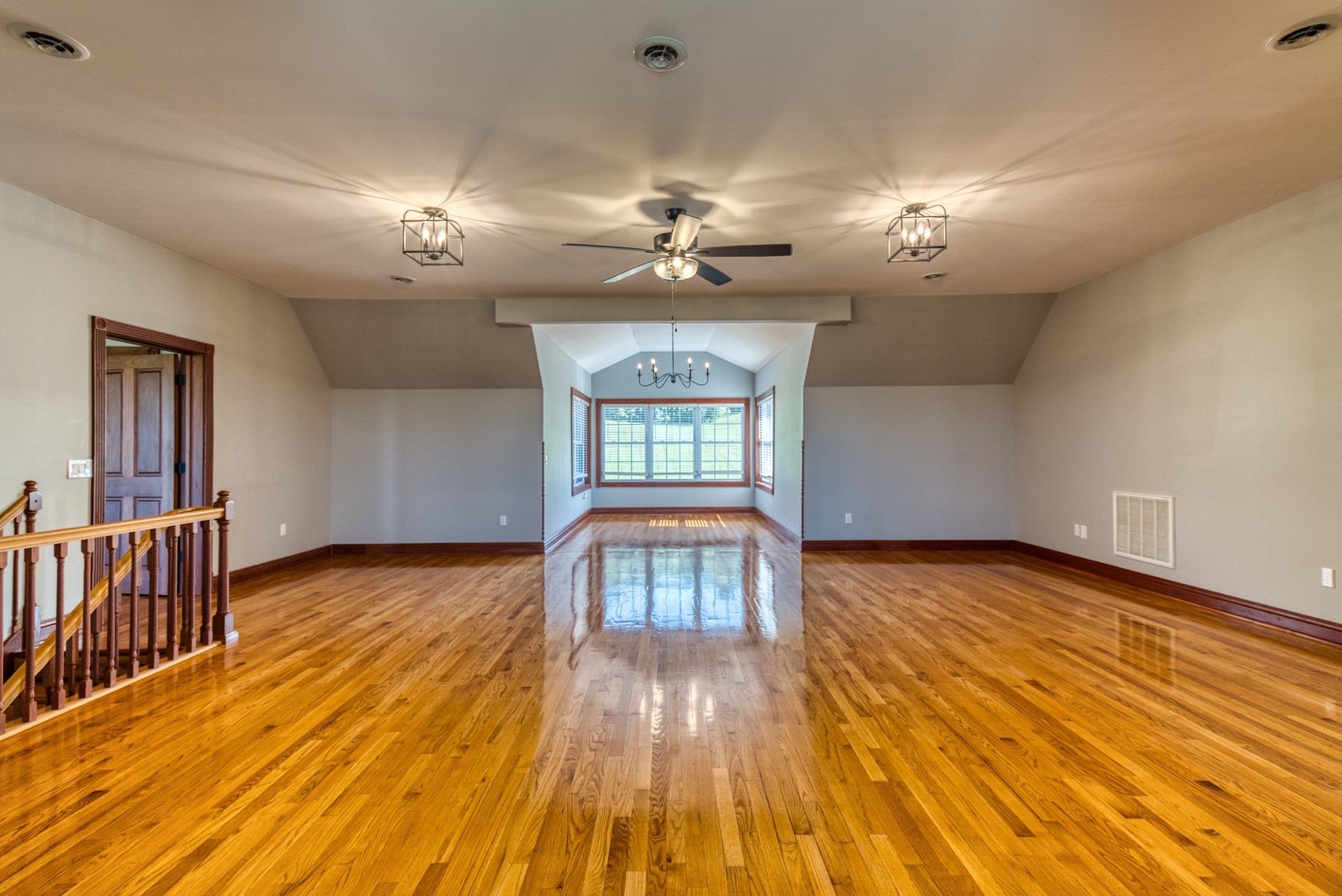 315 Blue And Gray Park Road Elkton, KY 42220 - Photo 53 of 66 a view of livingroom with hardwood floor and a ceiling fan