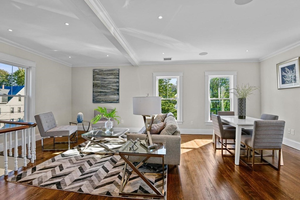 151 Beaver Street, Unit 2 Boston, MA 02136 - Photo 3 of 20 a view of a dining room with furniture window and wooden floor