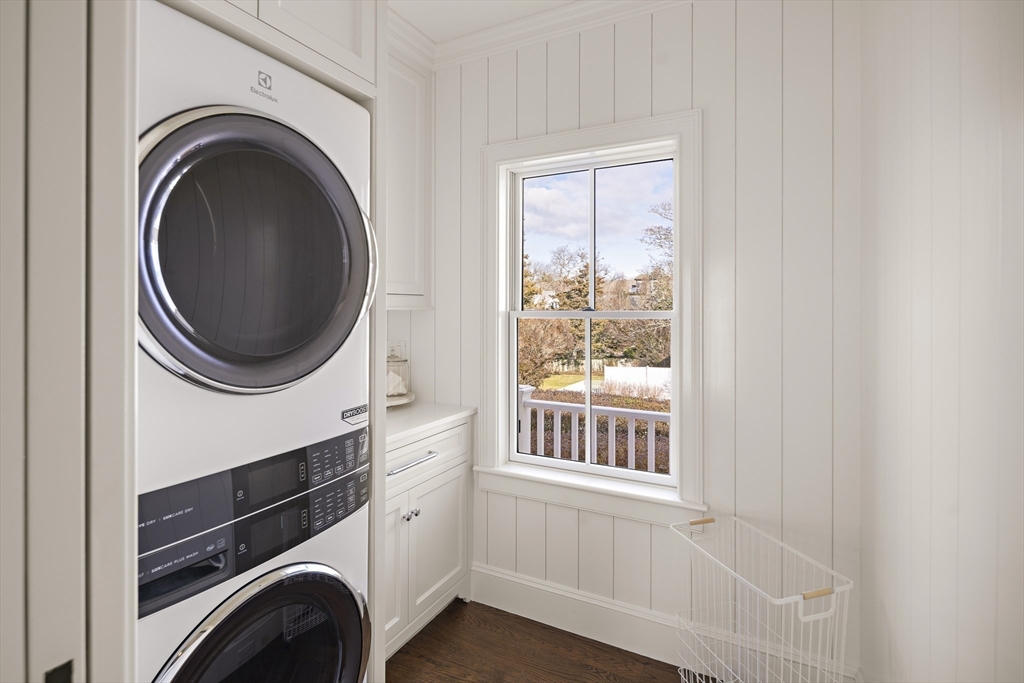 114 North Water Street Edgartown, MA 02539 - Photo 23 of 42 a view of a hallway with washer and dryer
