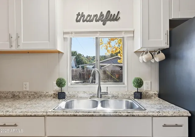 a close view of sink and tap