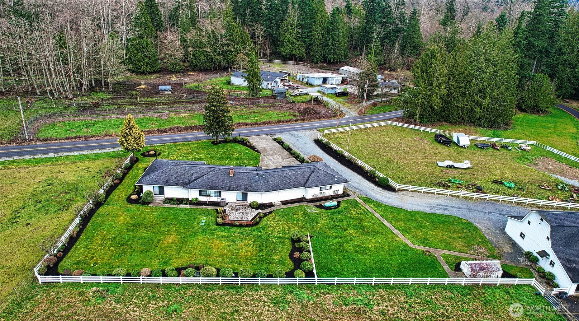 22128 Bulson Road Mount Vernon, WA 98274 - Photo 8 of 39 an aerial view of a pool