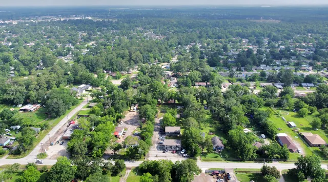 an aerial view of multiple house