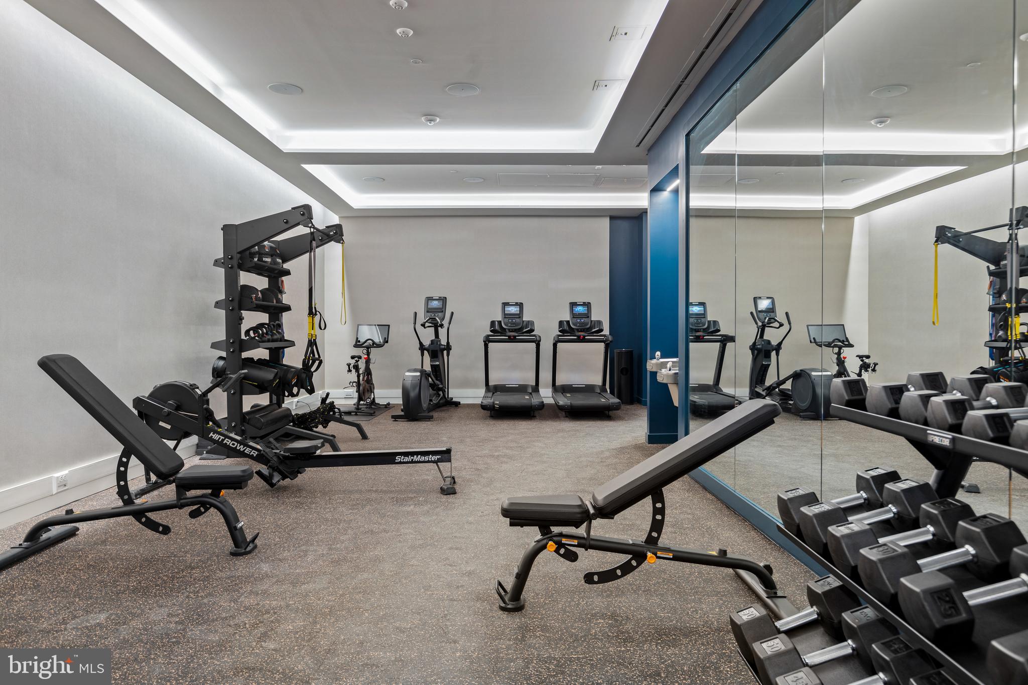 7175 12th Street Northwest, Unit 621 Washington, DC 20012 - Photo 28 of 31 a view of a room with gym equipment
