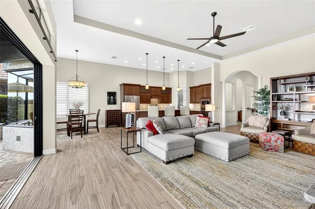 a outdoor living space with furniture and garden view