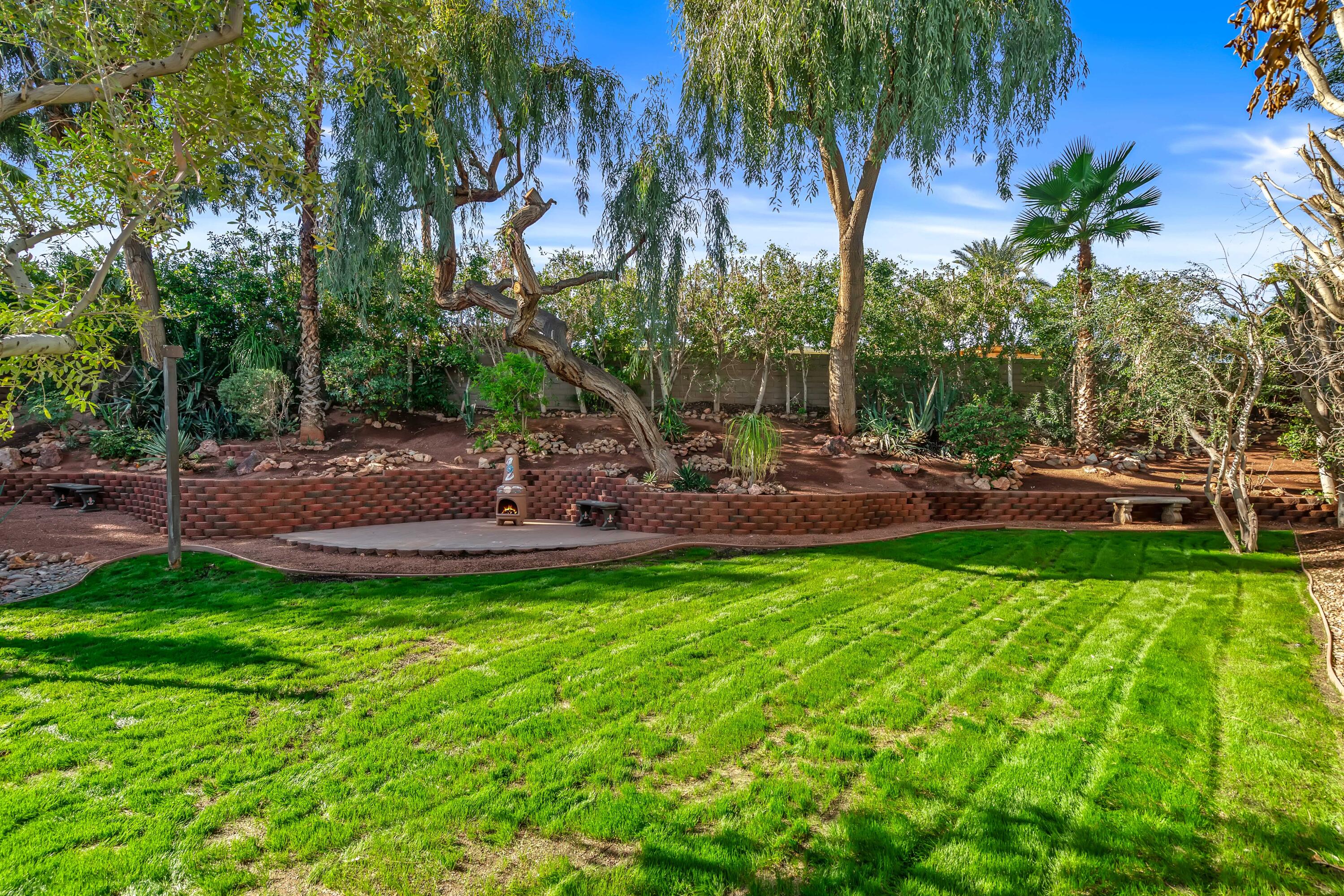 37 Santo Domingo Drive Rancho Mirage, CA 92270 - Photo 40 of 49 a view of a backyard with palm trees