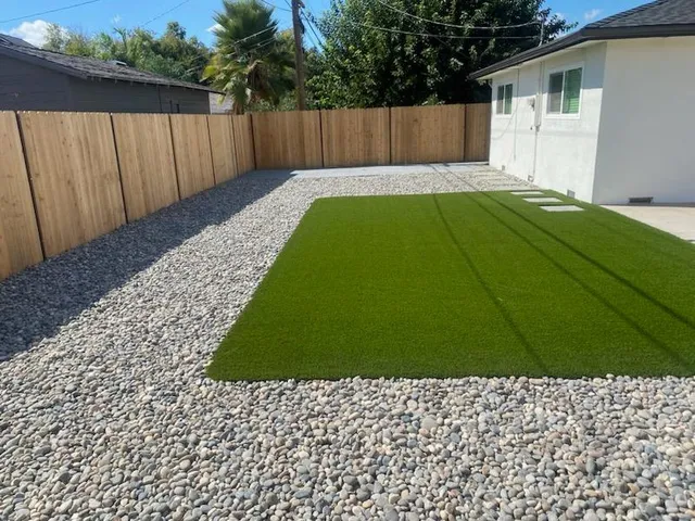 a backyard of a house