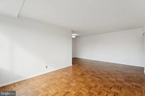 an empty room with a natural light