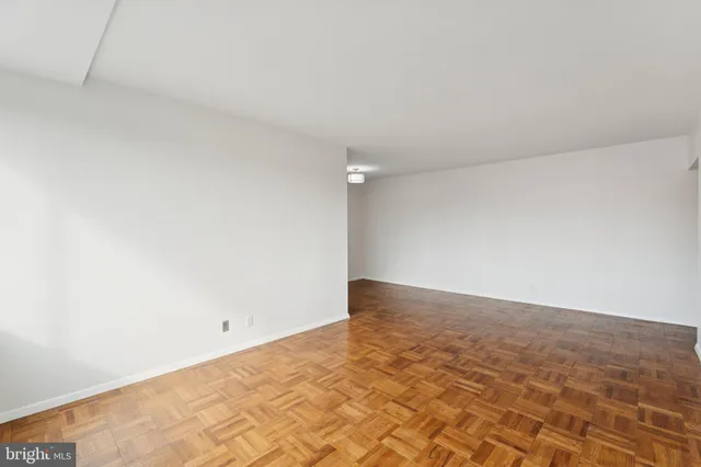 an empty room with a natural light