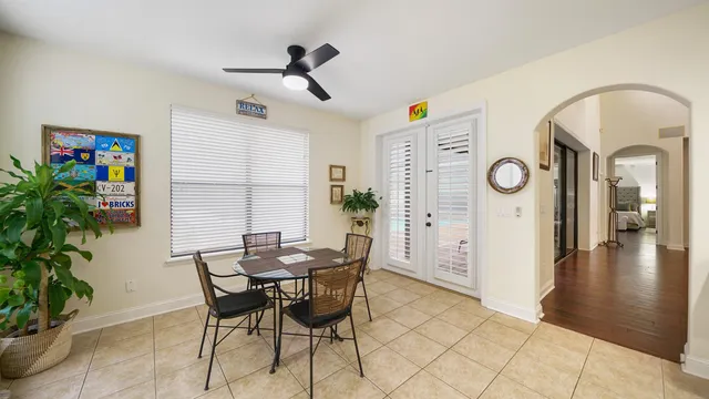 a workspace with furniture and window