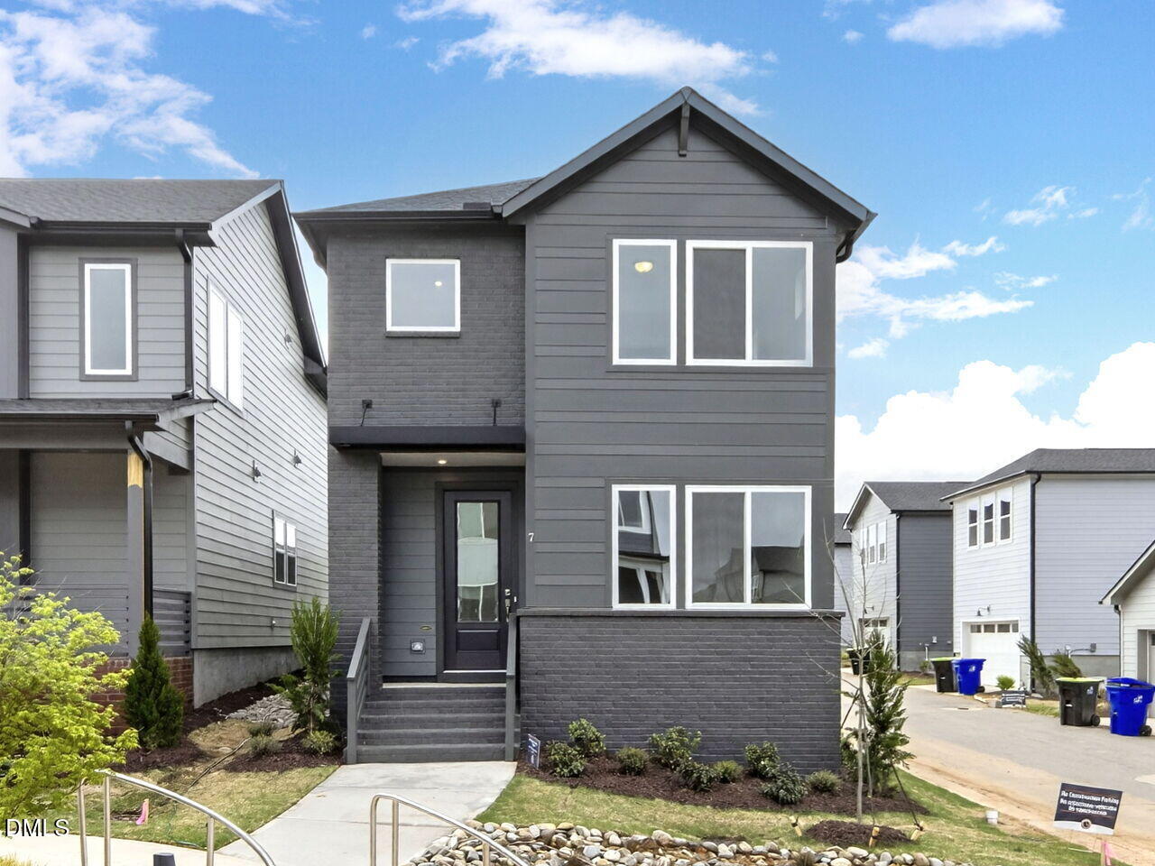 a front view of a house