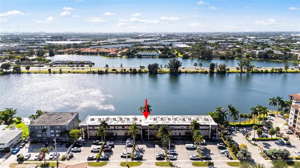 a view of a city and water view