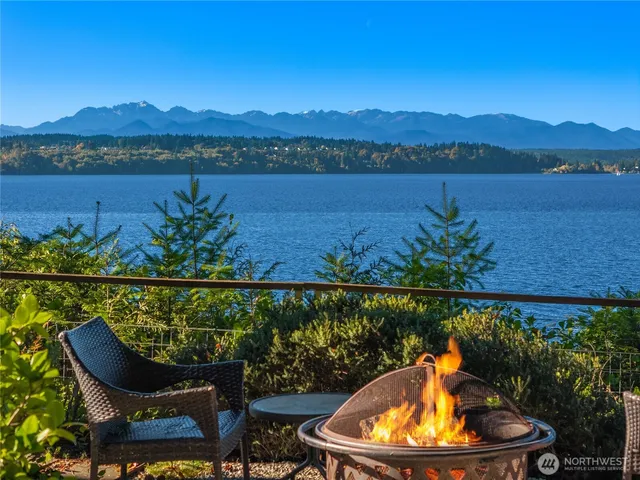 a view of a couches with sky view