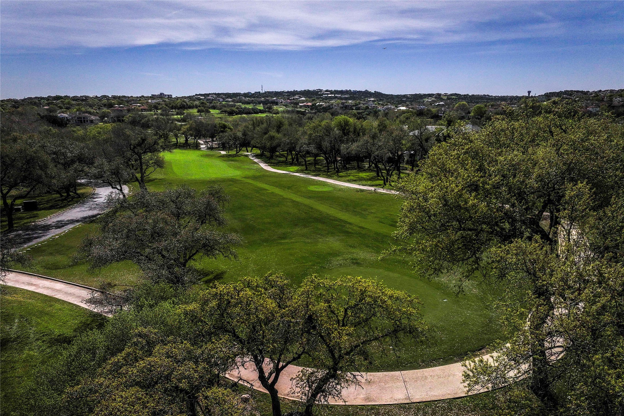 11 Treehaven Lane The Hills, TX 78738 - Photo 34 of 40 a view of a grassy area with mountains in the background