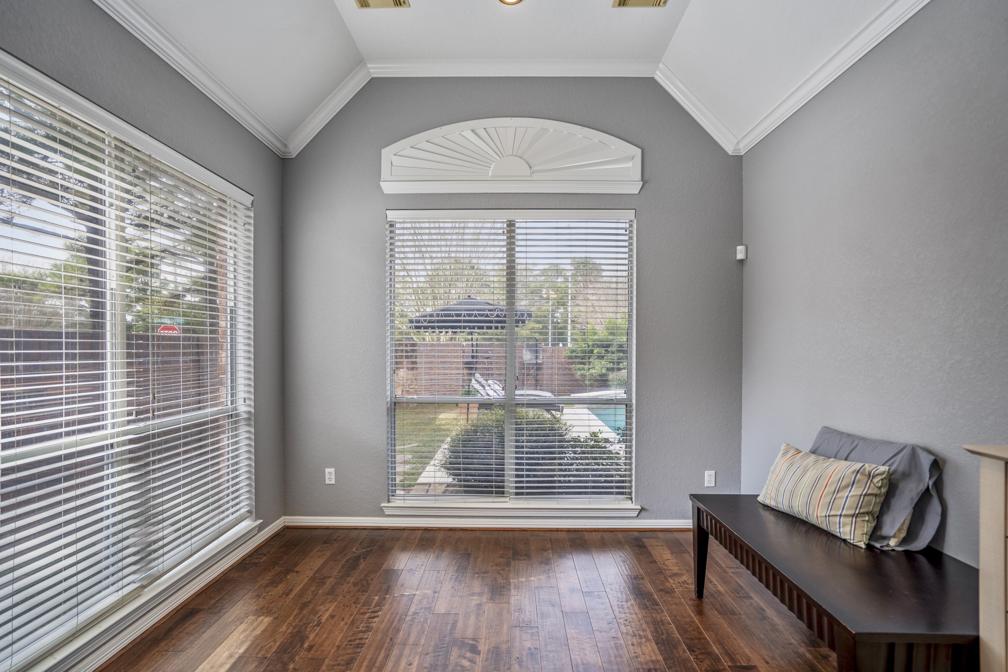 10203 Earlington Manor Drive Spring, TX 77379 - Photo 17 of 50 a view of room with window and wooden floor