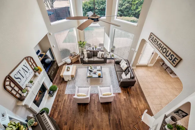 a bedroom with a bed and a table in it